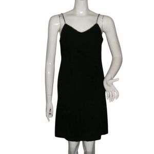 Vintage Evening Mini Dress, XS, Rhinestone Spaghetti Straps, 60s